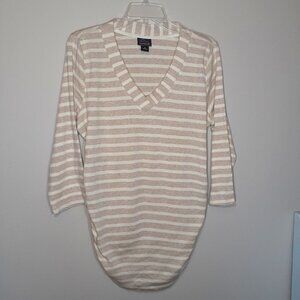 Oh Baby by Motherhood Beige and White Striped Tunic